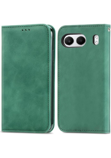 Oneplus Nord 4 Için Flip Case Darbeye Cüzdan Basit Iş Deri (Yurt Dışından)