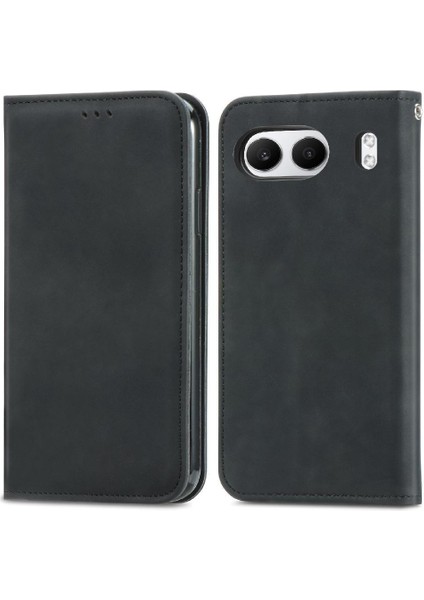 Oneplus Nord 4 Için Flip Case Darbeye Cüzdan Basit Iş Deri (Yurt Dışından)