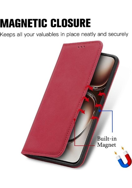 Oppo A3 Pro Cüzdan Deri Kılıf Için Flip Case Basit Iş Darbeye (Yurt Dışından)
