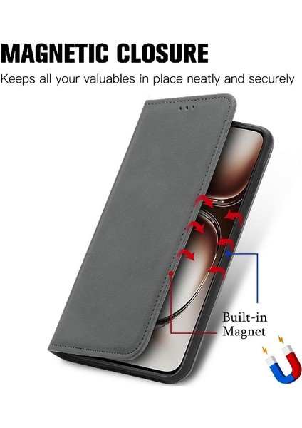 Oppo A3 Pro Cüzdan Deri Kılıf Için Flip Case Basit Iş Darbeye (Yurt Dışından)