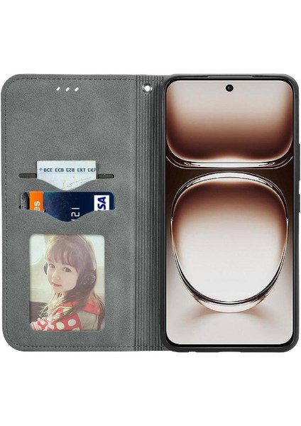 Oppo A3 Pro Cüzdan Deri Kılıf Için Flip Case Basit Iş Darbeye (Yurt Dışından)