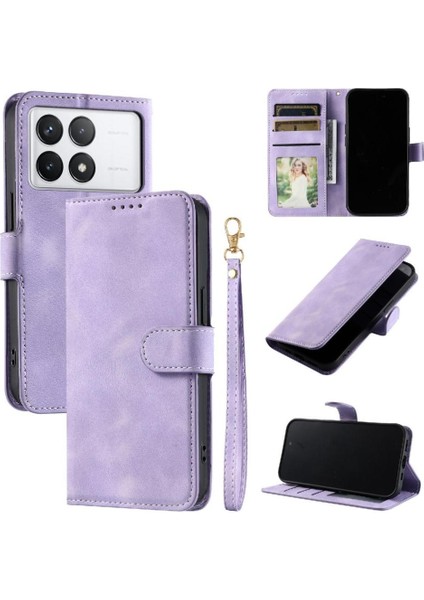 Xiaomi Redmi Kflip Cüzdan Kart Yuvaları Için Flip Case Bilek Kayışı Pu Deri (Yurt Dışından)