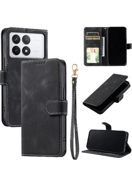 Xiaomi Redmi Kflip Cüzdan Kart Yuvaları Için Flip Case Bilek Kayışı Pu Deri (Yurt Dışından) fırsatları