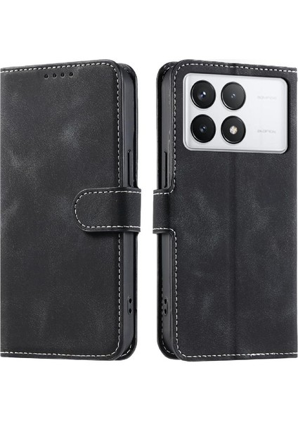 Xiaomi Redmi K70 Bilek Kayışı Için Flip Case Kickstand Cüzdan Kart Yuvaları Pu (Yurt Dışından)