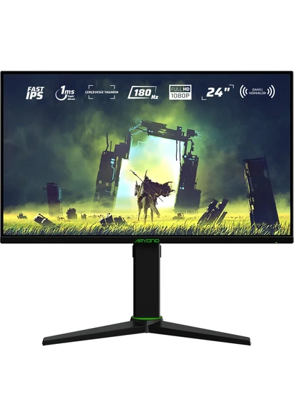 Aryond A24 V2 24" 180Hz Fhd 1 Ms HDR10 300 Nit G-Sync Freesync Pivot Fast IPS Oyuncu Monitörü