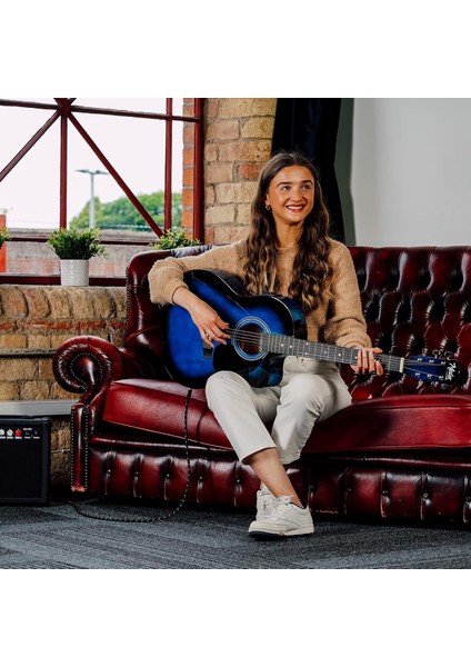 RG-560BL-AMP Mavi Amfili Elektro Akustik Gitar Full Set