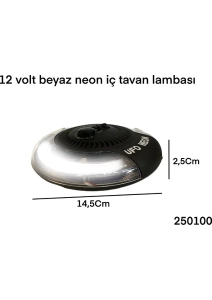 12 Volt Beyaz Neon Iç Tavan Lambası