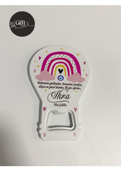 Gift Shoppi 50 Adet Gökkuşağı Yenidoğan Kız Bebek Açacak Magnet