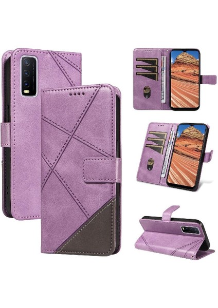 Vıvo Y20/YDIAMOND Elmas Dikiş Deri ile Yüksek Kalite Için Flip Case (Yurt Dışından)