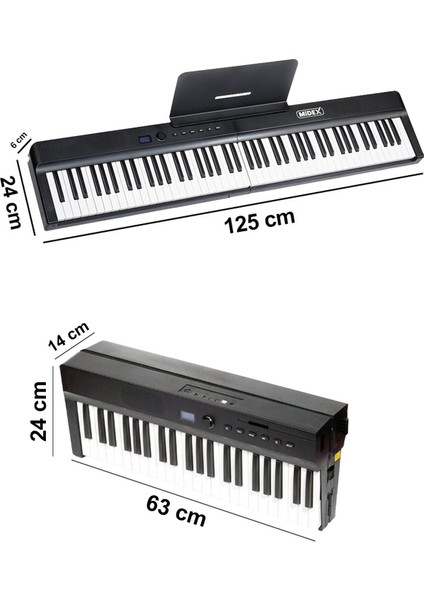 PLX-120BK Yüksek Kaliteli Katlanır Taşınabilir Dijital Piyano indirimleri