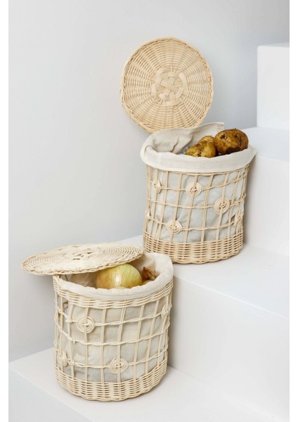 Rattan Patates Soğanlık 2'li Set