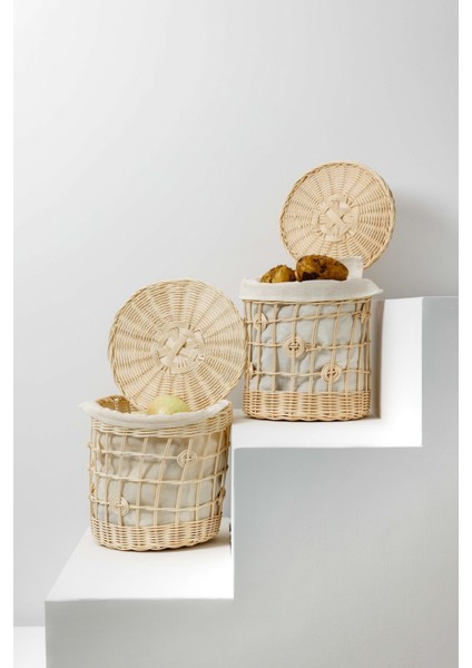 Rattan Patates Soğanlık 2'li Set