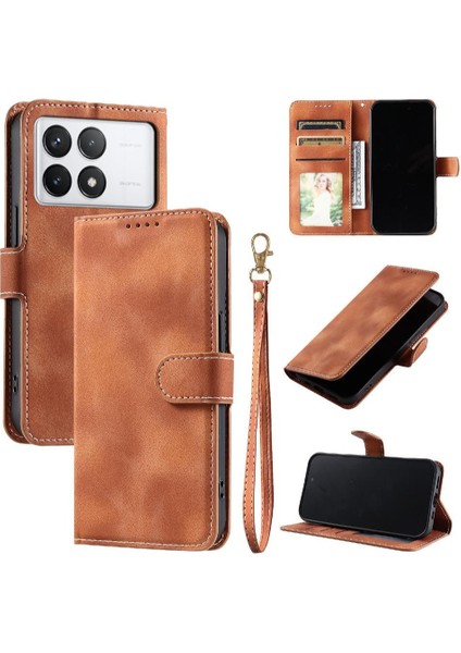 Xiaomi Redmi Kflip Cüzdan Kart Yuvaları Için Flip Case Bilek Kayışı Pu Deri (Yurt Dışından)