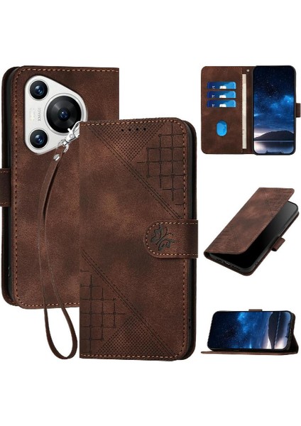 Ayrılabilir El Kayışı ve Kredi Kartı ile Huawei Pura 70 Için Flip Case (Yurt Dışından)