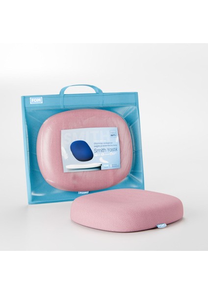 Konforlu ve rahat oturma yastığı, ortopedik, 45x44x8, pembe, TR menşei