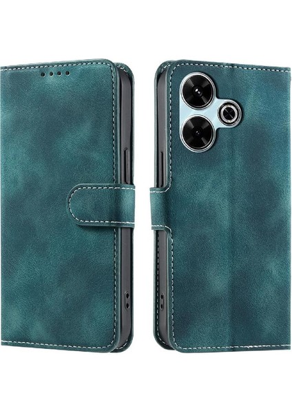 Xiaomi Poco M6 4g Manyetik Kickstand Bilek Kayışı Pu Deri Için Flip Case (Yurt Dışından) indirimleri