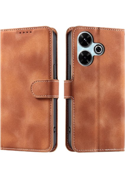 Xiaomi Poco M6 4g Manyetik Kickstand Bilek Kayışı Pu Deri Için Flip Case (Yurt Dışından) indirimleri