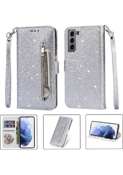 Samsung Galaxy S21 5g Bilek Kayışı Pu Deri Kılıf Için Fermuarlı Cebi Durumda (Yurt Dışından)