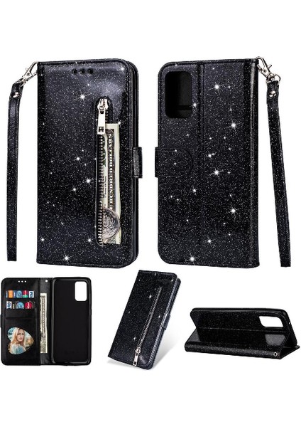 Samsung Galaxy Zipper 5g Pu Deri Kart Tutucu Kılıf Için Fermuarlı Cebi Durumda (Yurt Dışından)