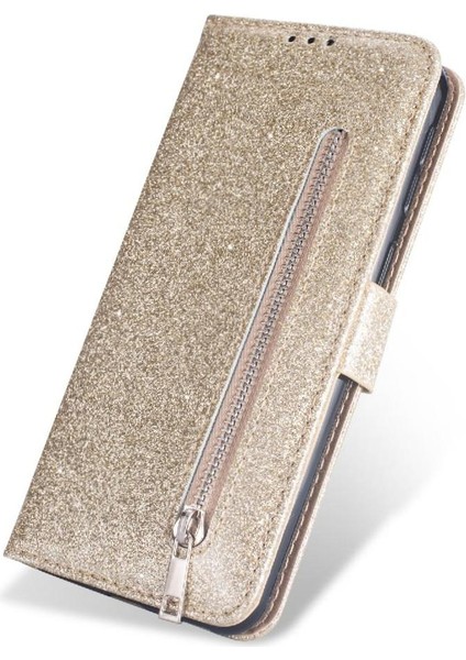 Samsung Galaxy A30S Pu Deri Glitter Cüzdan Kılıf Için Fermuarlı Cebi Durumda (Yurt Dışından) fiyatları