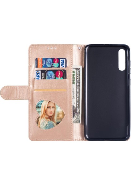 Samsung Galaxy A30S Pu Deri Glitter Cüzdan Kılıf Için Fermuarlı Cebi Durumda (Yurt Dışından) fırsatları