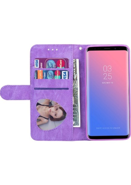 Samsung Galaxy S9 Kart Tutucu Için Fermuar Cep Durumda Glitter Cüzdan Kılıf (Yurt Dışından)