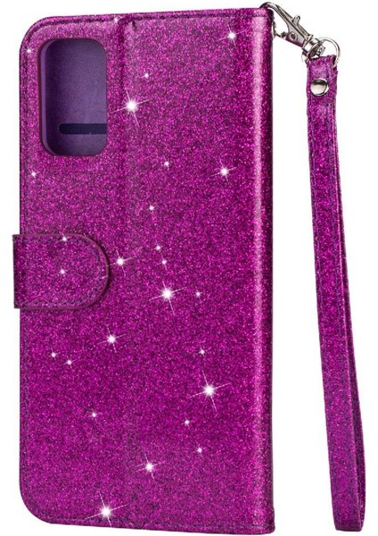 Samsung Galaxy Için Fermuarlı Cebi Durumda A52S 5g Glitter Cüzdan Kılıf Kart Pu (Yurt Dışından) modelleri