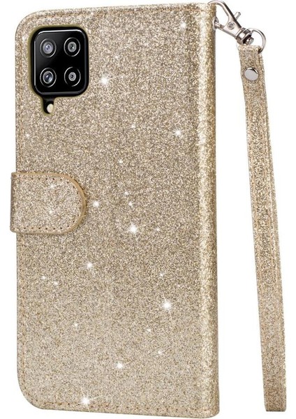 Samsung Galaxy A12 5g Için Fermuarlı Cebi Durumda Pu Deri Glitter Cüzdan (Yurt Dışından) fırsatları