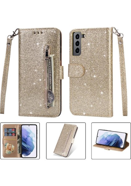 Samsung Galaxy S21 5g Bilek Kayışı Pu Deri Kılıf Için Fermuarlı Cebi Durumda (Yurt Dışından)