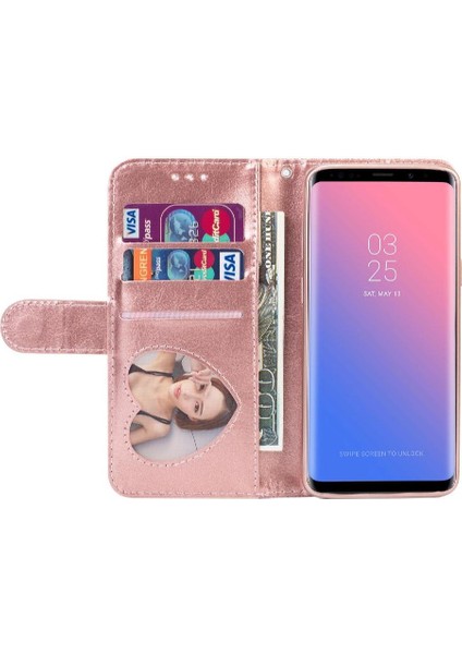 Samsung Galaxy S9 Kart Tutucu Için Fermuar Cep Durumda Glitter Cüzdan Kılıf (Yurt Dışından)