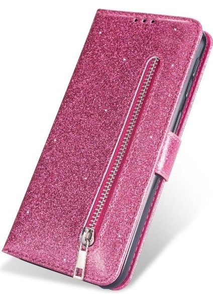 Samsung Galaxy A30S Pu Deri Glitter Cüzdan Kılıf Için Fermuarlı Cebi Durumda (Yurt Dışından) fiyatları