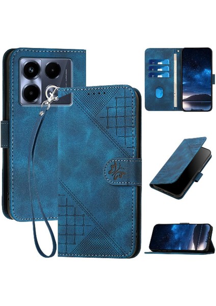 Infinix Not 40 4g Kabartmalı Kelebek Yüksek Kaliteli Deri Için Flip Case (Yurt Dışından)