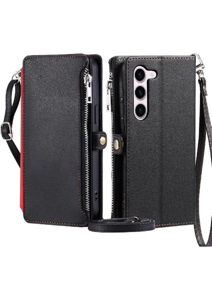 Samsung Galaxy S23 Artı 9 Kart Yuvaları Için Crossbody Durumda Fermuar Faturaları Yuvası (Yurt Dışından)