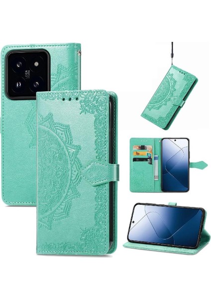 Xiaomi 14T Deri Kılıf Için Flip Case Zarif Desen Basit Iş (Yurt Dışından) fiyatları