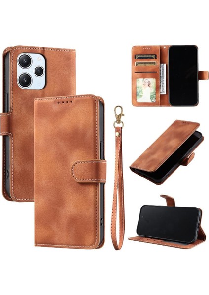 Xiaomi Redmi Için Flip Case 12 4g Bilek Kayışı Kickstand Pu Deri Manyetik (Yurt Dışından) fırsatları