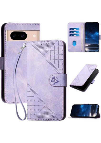 El ile Google Piksel 8A Yüksek Kaliteli Deri Telefon Kılıfı Için Flip Case (Yurt Dışından)