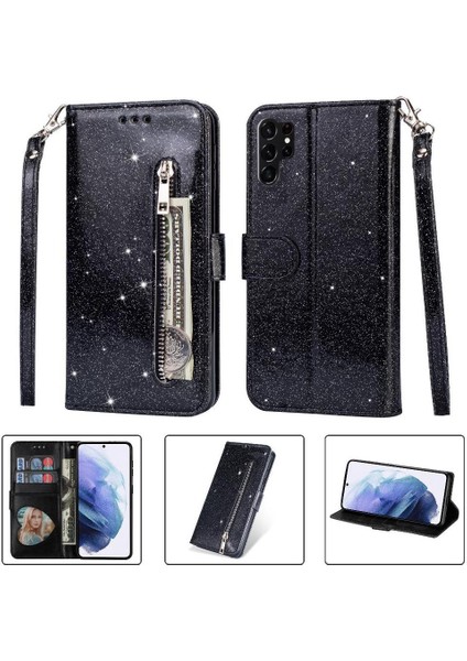 Samsung Galaxy S23 Için Fermuar Cep Durumda Ultra Bilek Kayışı Manyetik Pu (Yurt Dışından)