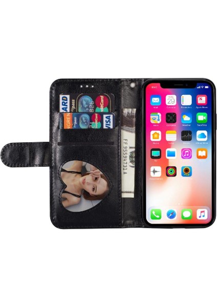 IPhone Xs Max Kart Tutucu Manyetik Kapatma Cüzdan Için Fermuarlı Cebi Durumda (Yurt Dışından) modelleri