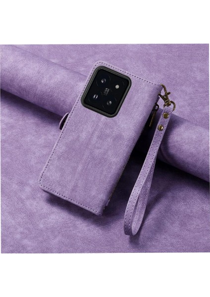 Xiaomi 14T Pro Için Flip Case Cüzdan Kapak Çevirin Deri Kılıf Basit (Yurt Dışından)