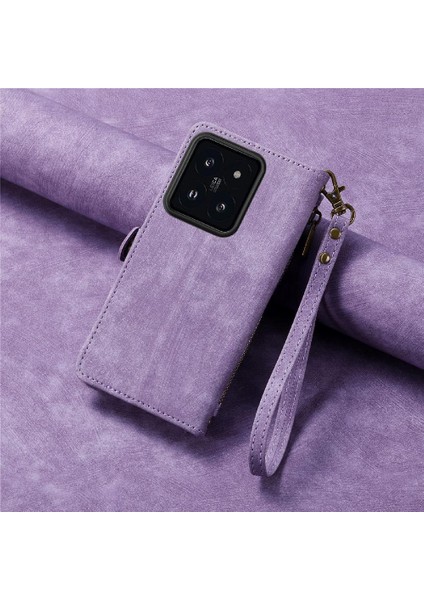 Xiaomi 14T Darbeye Cüzdan Basit Iş Deri Kılıf Için Flip Case (Yurt Dışından) modelleri