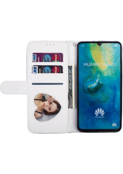 Colorful Shop Huawei Mate 20 Için Fermuarlı Cebi Durumda Manyetik Kapatma Bilek Kayışı Kartı (Yurt Dışından)