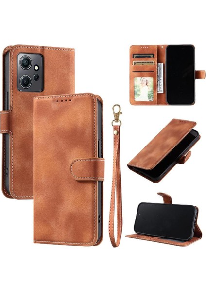 Xiaomi Redmi Not 12 Için Flip Case 4g Cüzdan Kart Yuvaları Bilek Kayışı Pu (Yurt Dışından)