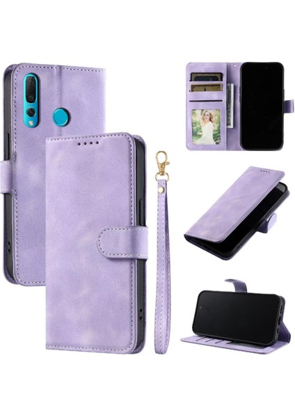 Huawei P Akıllı Artı 2019 Pu Deri Cüzdan Kart Yuvaları Bilek Için Flip Case (Yurt Dışından)