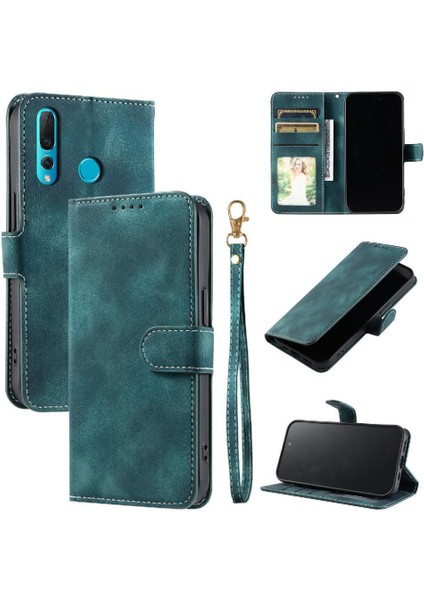 Huawei P Akıllı Artı 2019 Pu Deri Cüzdan Kart Yuvaları Bilek Için Flip Case (Yurt Dışından)