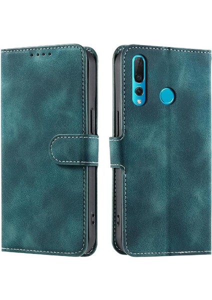 Huawei P Akıllı Artı 2019 Pu Deri Cüzdan Kart Yuvaları Bilek Için Flip Case (Yurt Dışından)