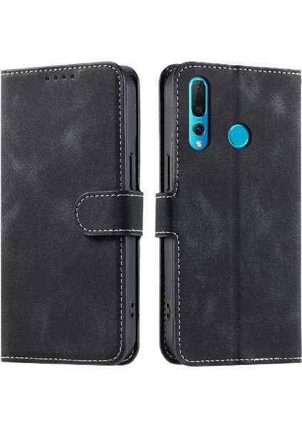 Huawei P Akıllı Artı 2019 Pu Deri Cüzdan Kart Yuvaları Bilek Için Flip Case (Yurt Dışından)