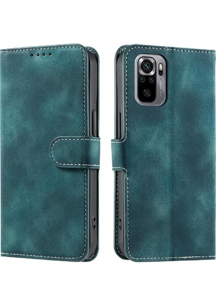 Xiaomi Redmi Not 10 Için Flip Case 4g Cüzdan Kart Yuvaları Bilek Kayışı Pu (Yurt Dışından)