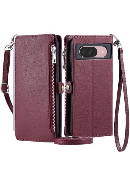 Google Piksel 7 Pro Durumda Cüzdan Rfıd Engelleme Uzun 9 Için Crossbody Durumda (Yurt Dışından)