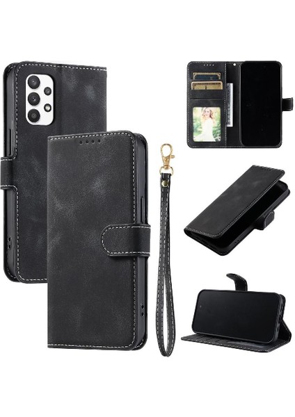 Samsung Galaxy Için Flip Case A52S 5g Manyetik Bilek Kayışı Kickstand Cüzdan (Yurt Dışından) indirimleri