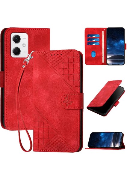 Colorful Shop Xiaomi Poco X5 5g Kabartmalı Kelebek ve Kredi Kartı Yuvası Için Flip Case (Yurt Dışından)